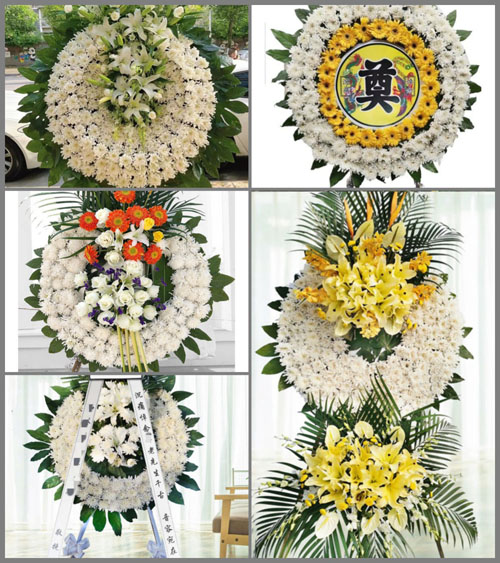 山东青岛胶州市洋河镇黑土岭村花圈速递